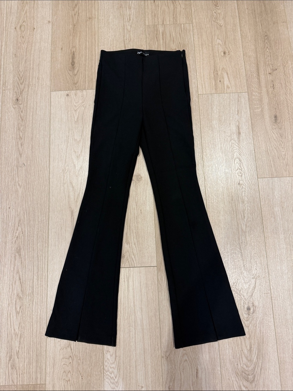 Zara Black High-Waist Flared Pants